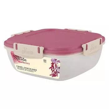 контейнер для продуктов SUGAR&SPICE Barberry 0,35л квадратный пластик брусничный
