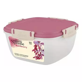 контейнер для продуктов SUGAR&SPICE Barberry 0,7л квадратный пластик брусничный