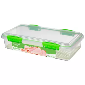 контейнер для закусок SISTEMA 1,75л 15х29х7см 4 замка пластик