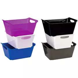 контейнер GENSINI Хозяйственный. 27х19,4х11,6 см, 5 л, для бытовых нужд, пластик, в ассортименте, без крышки