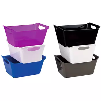 контейнер GENSINI Хозяйственный. 27х19,4х11,6 см, 5 л, для бытовых нужд, пластик, в ассортименте, без крышки