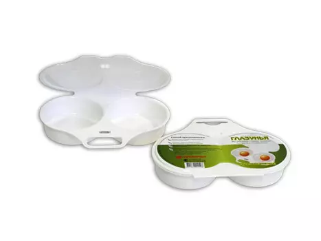 контейнер ПОЛИМЕРБЫТ Глазунья для приготовления 2-х яиц пластик