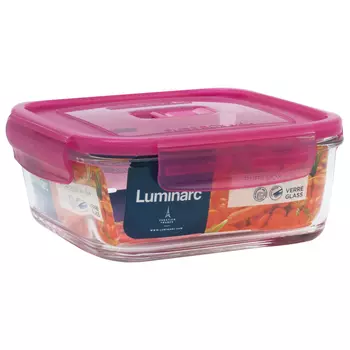 контейнер LUMINARC Purebox Aктив 0,82л 18х13х6,5см прямоуг. с клапаном стекло, пластик микс цвета