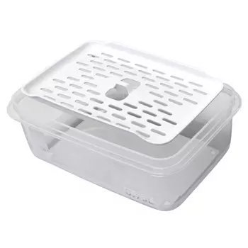 контейнер ПОЛИМЕРБЫТ Экстра лок Bright 0,75л 6,4х16,3х11,8см с сеткой прямоуг. пластик микс цвета