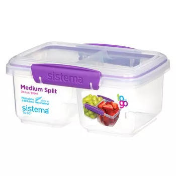 контейнер SISTEMA To-Go 0,835л 17,5х12см двойной прямоуг. пластик