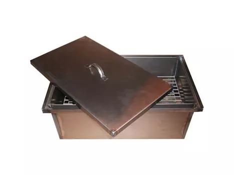 коптильня SmokyProof двухъярусная с гидрозатвором 48х28,5х22см сталь 1,22мм