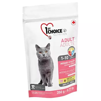 корм для кошек 1st CHOICE Vitality цыплёнок для домашних кошек 350гр