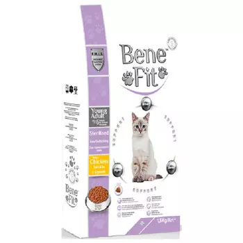 корм для кошек BeneFit для стерилизованных кошек с курицей 1,5кг