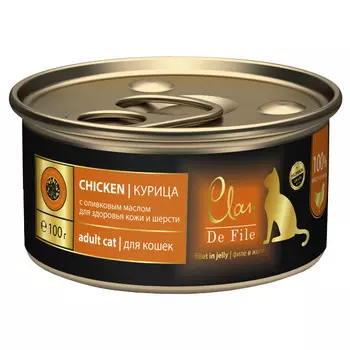 корм для кошек Clan De File с курицей банка 100г