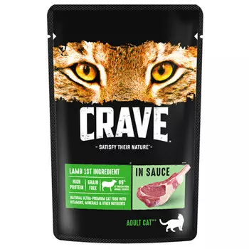 корм для кошек Crave Ягненок в соусе 70г