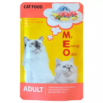 корм для кошек Ме-О Adult тунец и красный окунь в желе 80г