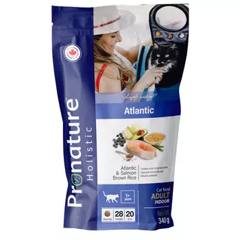 корм для кошек Pronature Holistic Atlantic для кожи и шерсти лосось с рисом 340г