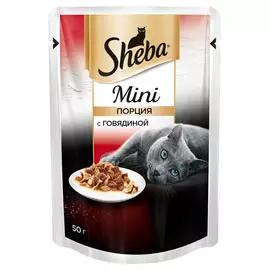 корм для кошек SHEBA Mini с говядиной 50г