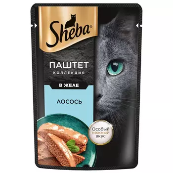 корм для кошек SHEBA паштет с лососем 75г