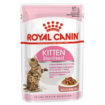 корм для котят ROYAL CANIN в соусе 85г 6-12мес. для стерилизованных