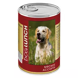 корм для собак DOG LUNCH мясное ассорти 410г