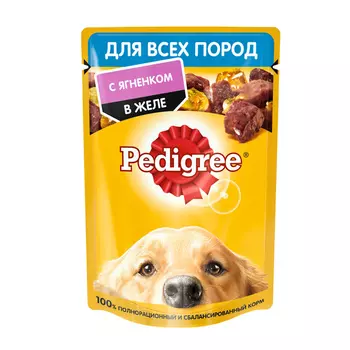 корм для собак PEDIGREE с ягненком в желе 85г