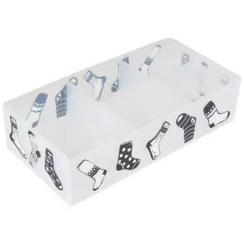 коробка для белья РЫЖИЙ КОТ 6 ячеек 30х15х7см складная полипропилен