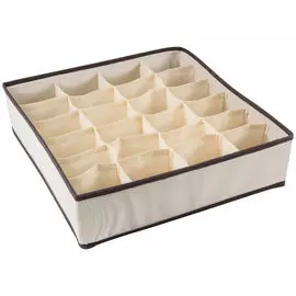 коробка для хранения РЫЖИЙ КОТ, 24 секции, 32х32х9 см, спанбонд, картон