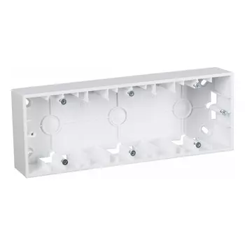 коробка монтажная для накладного монтажа 3 поста белый