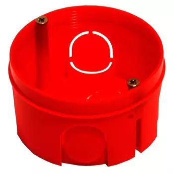 коробка установочная HEGEL для сплошных стен D64x38 красный