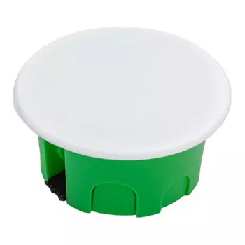 коробка разветвительная под гипрок 80х45 с крышкой пластиковые лапки