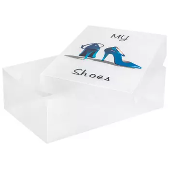 коробка РЫЖИЙ КОТ 30х18х10см 5,4л для хранения обуви пластик с крышкой