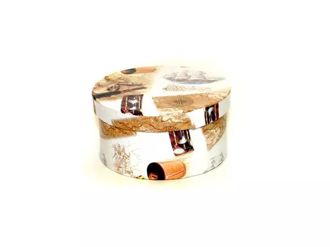 коробка упаковочная круг 12х12х6,5см в асс-те