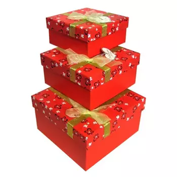 коробка упаковочная квадрат 12,5х12,5х6см