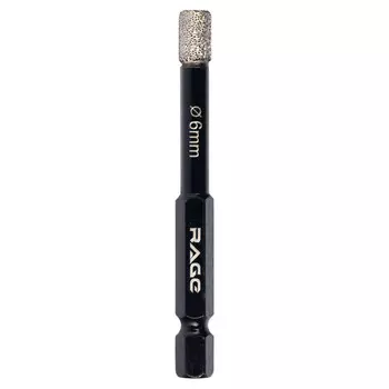 коронка алмазная RAGE by VIRA 6х30мм по керамограниту шестигранный хвостовик