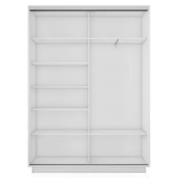 корпус шкафа-купе Экспресс 2 1200х2200х440мм белый снег ЛДСП