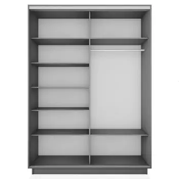 корпус шкафа-купе Экспресс 2 1600х2200х600мм серый диамант ЛДСП