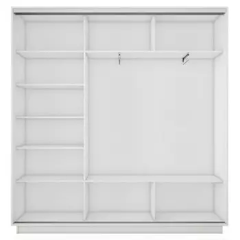 корпус шкафа-купе Экспресс 2 2100х2200х440мм белый снег ЛДСП