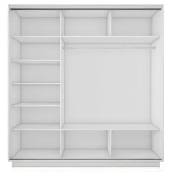 корпус шкафа-купе Экспресс 2 2400х2200х600мм белый снег ЛДСП