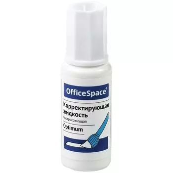 корректирующая жидкость OFFICESPACE Optimum 15мл на химической основе с кистью