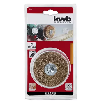 корщетка для дрели KWB 80мм дисковая мягкая