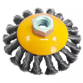 корщетка для УШМ БИБЕР 100мм дисковая витая проволока