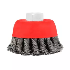 корщетка для УШМ VIRA, 100 мм, чашеобразная, металл витая проволока