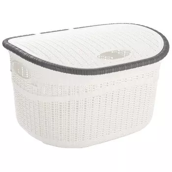 корзина для белья ATTRIBUTE 24л 37х45х26см с крышкой пластик