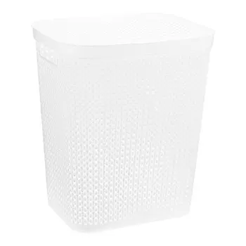 корзина для белья IDEA Пирула 55л 44x35,5x52см пластик белый