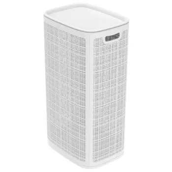 корзина для белья Лён 100л 43х32х80см пластик белый