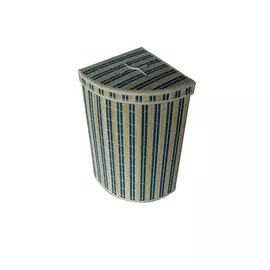 корзина для белья складная, 380х380х560 мм, натуральная, бамбук