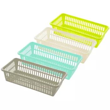 корзина ПОЛИМЕРБЫТ 20х10х5см 0,6л для бытовых нужд пластик в ассортименте без крышки