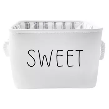 корзина для хранения HANDY HOME 240x240x190мм белый ткань