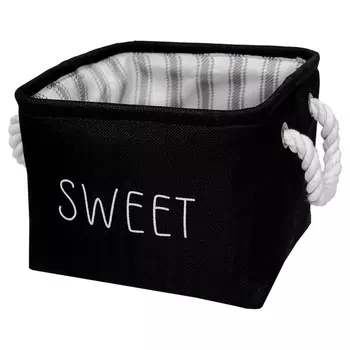 корзина для хранения LIS-46M Black 240x240x190мм черная полиэстер