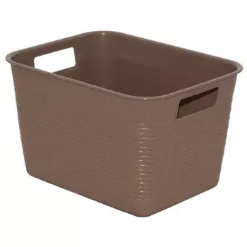 корзина GENSINI Rattan 28x21,5x17,5см 7л для бытовых нужд без крышки пластик коричневый