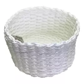 корзина круглая D220х120мм белая бумажный шпагат