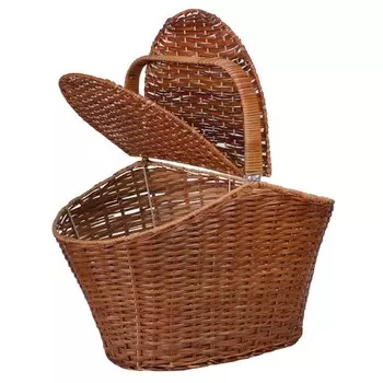 корзина плетеная Пикник 25,9л лоза с крышкой