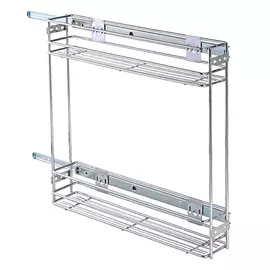корзина с боковым креплением 2 уровня 440х105х500мм хром