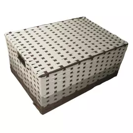 корзина с крышкой, 450х330х210 мм, в асс-те, бумага, металл